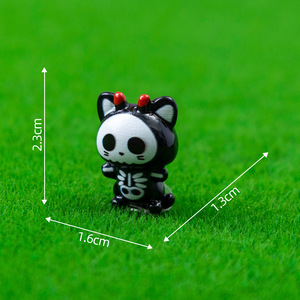 Figuras de Esqueletos en Miniatura para Halloween, Pequeños Animales de Resina, Calaveras para Fiesta de Halloween, Decoración para Pastel, Micropaisaje - Product Image 6
