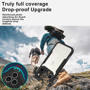 Per <span class=keywords><strong>iPhone</strong></span> 17 Pro 16 15 14 13 <span class=keywords><strong>12</strong></span> 11 Pro Max Custodia 360 con Protezione a Copertura Totale Pellicola Protettiva e <span class=keywords><strong>Bumper</strong></span> Protettivo Shell Funda - Product Image 6