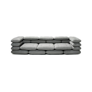 Scandinave Nordique Minimaliste Beige Blanc Vintage Brique Modulaire Sectionnel Canapé Ensemble de Canapé Laine d'Agneau Tissu Boucle Salon - Product Image 2