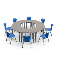 Nouveau design Bureaux et chaises d'école Tables pour enfants Tables à hauteur réglable Apprentissage des enfants Mobilier scolaire moderne