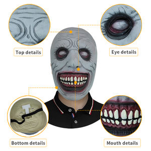 ปรับแต่งฮาโลวีนที่กําหนดเองสยองขวัญผีผู้ใหญ่หน้ากากน่าขนลุกยิ้มปีศาจคอสเพลย์หน้ากากน้ํายางMasqueradeแสดงProps - Product Image 2