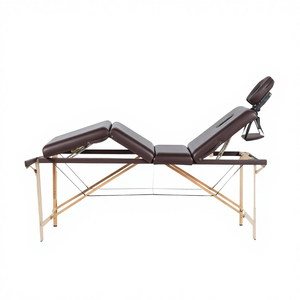 Cama de Fisioterapia Multifuncional de Madera de Haya Resistente, Plegable en Cuatro Partes, Cama de Masaje de Spa, Diseño Americano, Origen China, Venta al por Mayor - Product Image 1