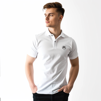 Logo de broderie en tissu piqué 100% coton de haute qualité personnalisé ajusté polos pour hommes unis avec le logo de votre propre marque