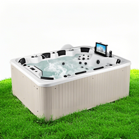 Baignoire spa design moderne pour 1 à 8 personnes, balboa de jardin, massage en acrylique pour fête en plein air