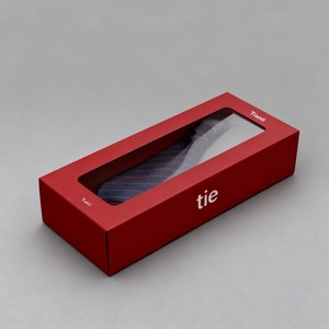 Design personnalisé de boîte d'emballage pour ensemble de cravates de luxe, cadeau pour hommes, boîte en papier avec nœud papillon, boîte d'emballage pour cravates avec fenêtre en PET - Product Image 2
