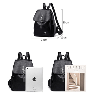 Zaino Moda in Pelle PU per <span class=keywords><strong>Donna</strong></span>, Design Vintage di Grande Capacità, Nuova Collezione 2023 - Product Image 2