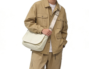 Bolso Bandolera Japonés de Lona de Gran Capacidad QY para Estudiantes Unisex, Bolso Casual de Moda con Cierre de Cremallera - Product Image 2