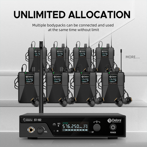 Hệ thống tai nghe không dây stereo 1 kênh di động Debra ST-102 dành cho sân khấu và phòng thu âm - Product Image 3