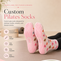 Chaussettes de yoga personnalisées antidérapantes, douces, confortables, de haute qualité, pour fitness et pilates