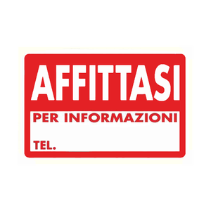 Letrero 'FOR RENT' de 20x30 cm para herramienta de torneado - Product Image 1