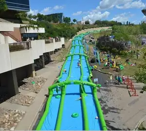 Salida de fábrica de agua inflable largo deslizamiento