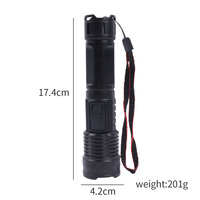 Lampe torche LED rechargeable 1000 lumens avec corps extensible en alliage d'aluminium étanche et logo personnalisé pour le camping