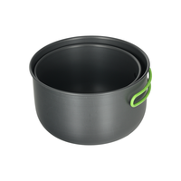 Ensemble d'ustensiles de cuisine de camping légers et portables pour l'extérieur, poêle en aluminium anodisé dur, kit de vaisselle pour pique-nique