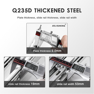 Aolisheng ตลับลูกปืนกลมขนาดกว้าง53มม. สำหรับงานหนักรางเลื่อนลิ้นชักตู้ครัว - Product Image 3