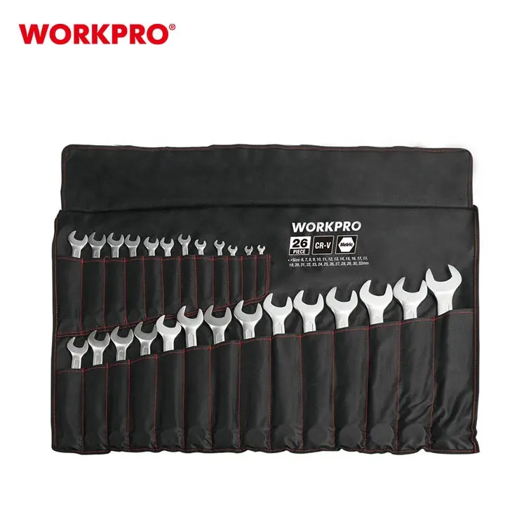 WORKPRO 26PC 6mm to 32mm Cr-V Combination Spanner Wrench Set with Durable Bag