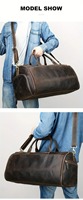 Sac de voyage de luxe multifonctionnel et tendance 2025 en toile et cuir véritable, grande capacité, avec fermeture éclair et organisateur, pour OEM