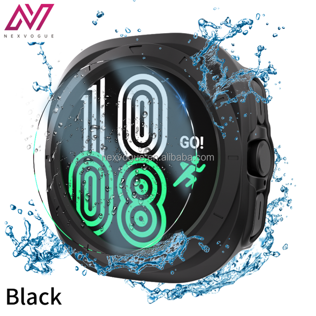 NEXVOGUE Waterproof & Scratch Resistant TPU+Tempered Glass Sport Watch Case for for Watch 7 47mm Ultra (5 Colors)