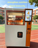 Máquina Expendedora de Zumo de Naranja Prensado al Instante, Original de Fábrica, Cuerpo de Acero Inoxidable, Pantalla Táctil, Función de Autolimpieza
