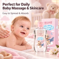 Minyak Pijat Bayi HALORINNA 185ml, Minyak Tubuh Bayi untuk Melembapkan & Menutrisi Kulit dengan Lembut, Perawatan Kulit Bayi Sehari-hari