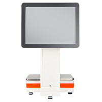 Computadora POS para Supermercado con Pantalla Dual de 15 Pulgadas, Impresora Térmica, Sistema Operativo Android/Linux/Windows, Pantalla Táctil Capacitiva de 10 Puntos