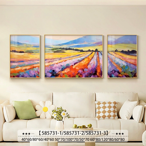 Pure main dessinée style moderne luxe décoration de la maison peintures mur arts paysage peinture à l'huile - Product Image 6