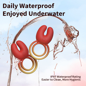 2-in-1 tepelklem cockring vibrerende tepelklem mannelijke beste cockrings cockring voor koppels - Product Image 5