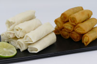 Rollo de Primavera de verduras congeladas de alta calidad fabricado en fábrica, varios estilos en bolsa de embalaje para uso doméstico