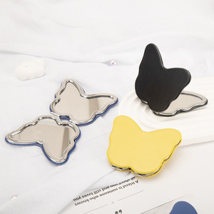RTS Bulk Mixed Order Foldable Portable Pocket <b>Compact</b> Travel Butterfly <b>Mirror</b> Double-Sided Magnifying Metal Frame Desktop <b>Mirror</b> - Product Image 3