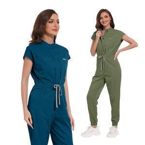 Setelan seragam perawatan rumah sakit kustom Jumpsuit pakaian kerja perawat medis wanita satu potong set seragam gosok ukuran <span class=keywords><strong>Plus</strong></span> Jumpsuit - Product Image 5