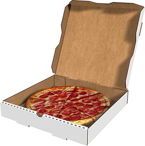 Factory customize cheap pizza box white cardboard 9in 12in pizza box with your logo
