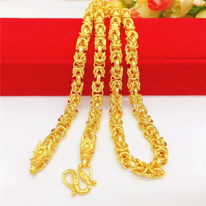 Collana Unisex <span class=keywords><strong>in</strong></span> Tungsteno Placcato Oro con Motivo a Rubinetto, Design <span class=keywords><strong>in</strong></span> Tessuto Oro Sabbia, Stile Dolce e Cool per Uso Quotidiano - Product Image 5