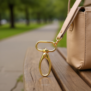 Moschettone Portachiavi Ilan 45mm in Metallo Dorato per Accessori Borse - Product Image 3