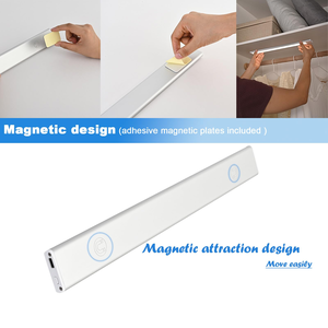 Éclairage intérieur ultra-fin, 3 couleurs, à intensité variable, rechargeable par USB 5V, lumière LED à détecteur de mouvement pour armoire de cuisine, placard, garde-robe - Product Image 3
