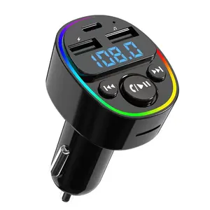 New G67 Car Hands-free BT 5.0 FM Transmitter Car Kit MP3 Modulator Player Handsfree Audio Receiver 2 USB Fast Recharger