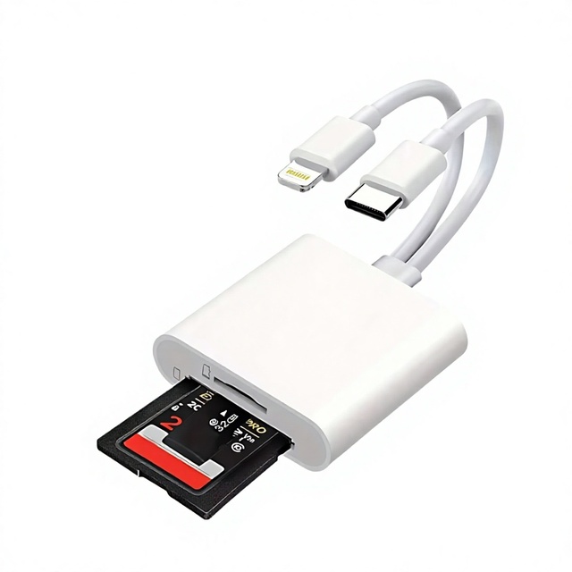 Elinkfa 4 in 1 External SD & TF Card Reader Type-C USB3.2 for iPhone and PC
