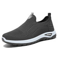Chaussures de marche en polyester uni pour le printemps et l'été, respirantes, légères, confortables, à enfiler, semelle extérieure en PVC, semelle intermédiaire en EVA, bout rond
