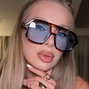 Nouvelles lunettes de soleil à double pont en forme de <span class=keywords><strong>crapaud</strong></span> pour femme, style 2025, même modèle que sur Little Red Book, idéales pour les activités de plein air et les photos Instagram. - Product Image 3