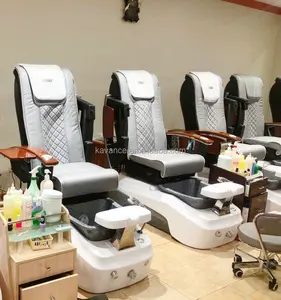 Set da tavolo per sedia per unghie di lusso senza plissing Foot Body Ball Massage Spa Pedicure Chair per salone di bellezza