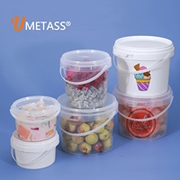 Seaux de stockage alimentaire en plastique PP écologiques scellés avec bouchon à anneau de traction pour boissons, en gros, 300 ml, 500 ml, 750 ml, 1 L, 1,5 L, 2,5 L, 4 L