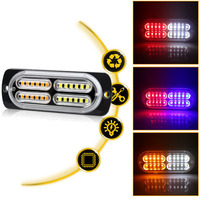 Yosovlamp Voiture LED clignotant 96W camion voyant d'avertissement 16LED véhicule tout-terrain clignotant