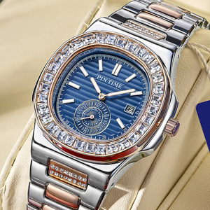 Montre de luxe Hip Hop en quartz étanche entièrement sertie de diamants en gros, Reloj pour hommes, Relojes Masculinos, Montre Homme, montre personnalisée pour hommes - Product Image 1