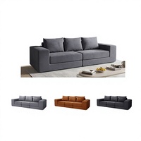 Modulares Cloud Konvertierbares L-förmiges Schlafsofa Vakuumkomprimierter Schwamm Stoffbezug