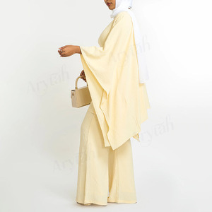<span class=keywords><strong>Ensemble</strong></span> 2 pièces de haute qualité avec design personnalisé <span class=keywords><strong>pour</strong></span> femmes musulmanes, vêtements islamiques de couleur unie sur toute la longueur, <span class=keywords><strong>ensemble</strong></span> haut et <span class=keywords><strong>pantalon</strong></span> <span class=keywords><strong>pour</strong></span> femmes modestes - Product Image 3