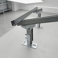 Système de montage solaire au sol en alliage d'aluminium, supports photovoltaïques, support de panneau solaire au sol, canal en C, canal à poutre unique
