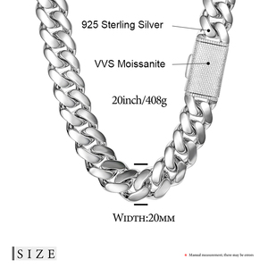 Gioielli Hip Hop <span class=keywords><strong>uomo</strong></span> oro 18K <span class=keywords><strong>925</strong></span> argento Sterling VVS Moissanite diamante ghiacciato fibbia pesante semplice <span class=keywords><strong>collana</strong></span> a catena a maglie cubane - Product Image 6