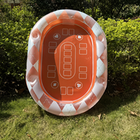 Table de poker aquatique gonflable d'été, plateau de jeu flottant, glacière pour piscine et fête sur la plage
