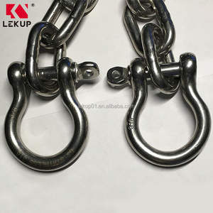 Chaîne à maillons soudés en acier inoxydable 316 de 5/16 po ou 8 mm par 10 pieds de long avec manilles en forme d'arc, chaîne d'ancrage de 5/16 po par 10 pi - Product Image 5