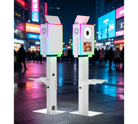 Offre Spéciale : Cabine Photo Carrée en Aluminium pour Appareil Photo Reflex Numérique avec Lumière d'Ambiance RGB, Impression Instantanée et Partage de Photos via iPad pour Mariages et Événements