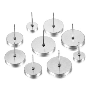 Stainless Steel Round <b>Earring</b> Base 6-14mm For <b>Earring</b> Making Jewelry Findings - Product Image 3