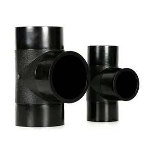 Big Size HDPE PE Plastic Butt Fusion Fittings Equal Tee For Water Pump